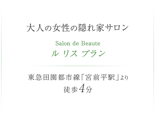 大人の女性の隠れ家サロン